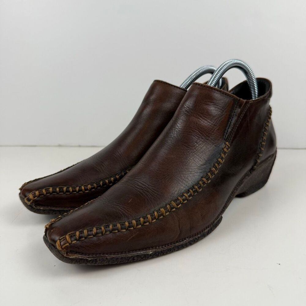 Pikolinos Stitched Brown‎ Square Toe Boots Size 39